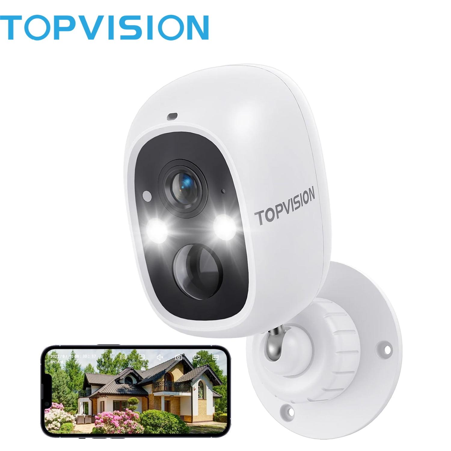 TOPVISION Wireless 2K Outdoor Surveillance Camera with Night Vision